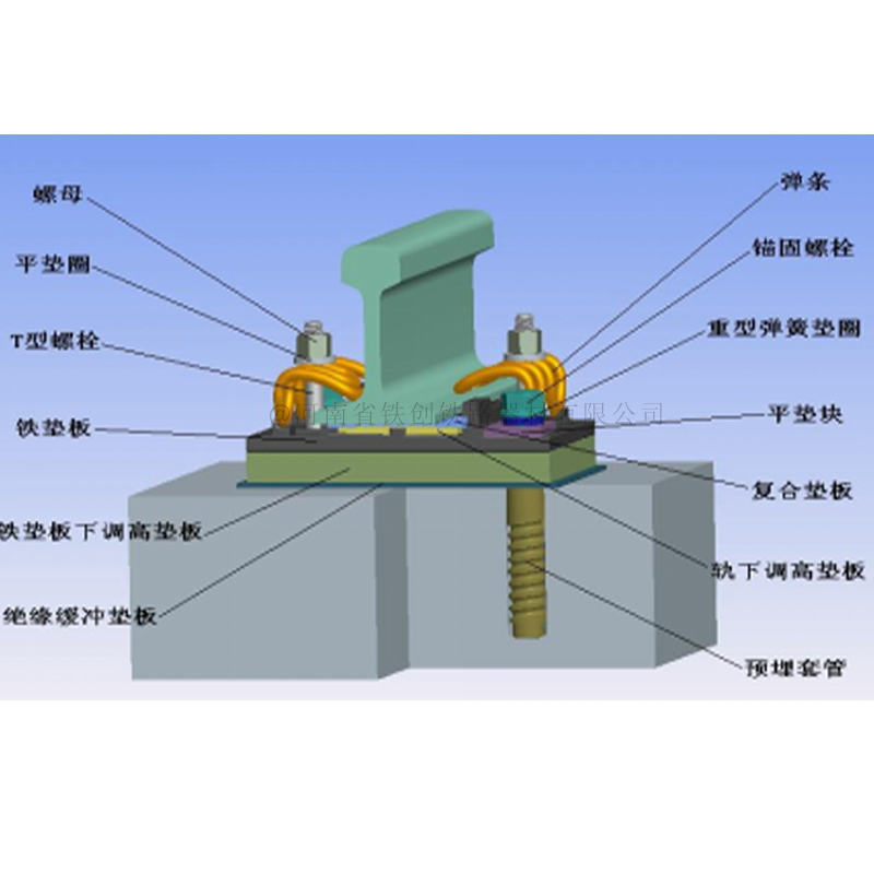 WJ2型扣件-地铁扣件-河南省铁创铁路器材有限公司